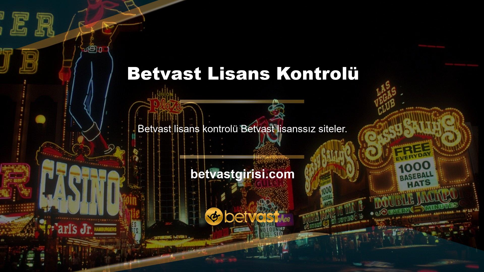 Lisanssız casino siteleri kontrol hattından ve güven çizgisinden ayrıdır